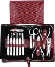 Manicure Set, Professional Manicure Kit Nail Clippers Set 11 in 1 Stainless Steel Pedicure Tools Kit Grooming Kit,04
