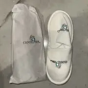 White slippers from cloud nine spa never opened brand new comfy women’s Med