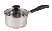 Pearl Metal One-handed Pot 14cm Glass Pan Pair with Pearl with Pair Lid IH Compa