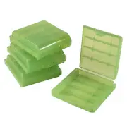 Pack of 4 PCS AA / AAA Battery Storage Hard Case Box-Green E4V58395