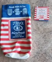 Tito's Vodka Bottle Bag Drawstring America Red White & Blue U.S.A. Patriot