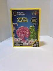 National Geographic STEM Crystal Garden Color and Growing Kit w/ Geode New