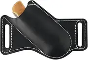 Handmade Leather Sheath Belt EDC Belt Folding Man Genuine Leather Pocket Knife Holster Leather Pocket Knife Sheath for Outdoor Climbing,Camping, Cycling and Hiking