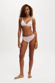 [Body] Body - Everyday All Over Lace Cheeky Brief - Blushing bride S BLUSHING BRIDE