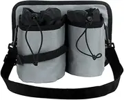 Meichoon Luggage Cup Sleeve Adjustable Divider for Bottles Carry on Case Fits Suitcase Handles Gifts for Flight Attendants Travelers Accessories Gray
