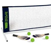 Wild Sports 10’ Driveway-Size Family Pickleball Net Set - with 2 Wooden Pa