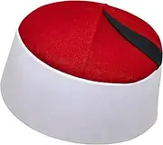 [bonballoon] Egyptian Cap Hat Imam Turban Sheikh Shaykh Azhar Alazhar Islamic Prayer Muslim Islam Mens Egypt Eid Kufi Koofi Kofi Top Topi Design Fabric Head Men Headwear Worship, Small, See Pictures