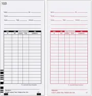 Time E7-100 Universal 2-Sided Time Cards for 7000E Time Recorder, Numbered 1-100