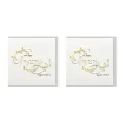 2x Boyle Handmade Paper 15x15cm Quilled Greeting Card/Envelope Deepest Sympathy