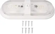 High Performance Double Dome LED Ceiling Light for RVs, Trailers, and Campers - Soft Genuine White Illumination with Easy Installation and Switch Operation Perfect for Adventure