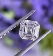 5 Ct Asscher Cut, Lab-Grown Diamond, Genuine CVD ,D Color VVS1 Clarity Certified