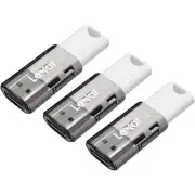 Lexar JumpDrive S60 32GB USB 2.0 Type A Flash Drive Grey/White 3/Pack