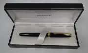 Parker Sonnet Fountain Pen Black & Gold Old Style Med. Pt. #S0808710 New In Box