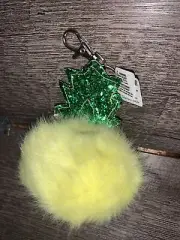 Claire’s pineapple keychain plush backpack bag clip nwt