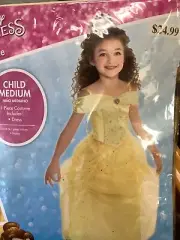 Beauty and the Beast Belle's Ball Gown Dress Child Costume Medium sz 8-10 Disney