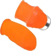 1Pc Garden Silicone Thumb Separator Knife Orange for Harvesting Vegetables Strawberries Grapes Ergonomic Finger Tool for Easy Pruning Cutting Gardening