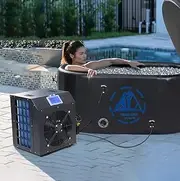 Generic Outdoor Portable 1/2HP HOT & COLD Ice Bath Cold Plunge Hot Tub W/Chiller Heater, Black, I756434