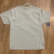 Champion T0223 Men Short Sleeve Crew Neck Cotton Gray Plain Blank T-Shirt 2017