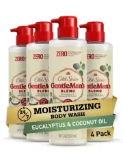 OldSpice Men's Body Wash GentleMan's Blend Eucalyptus Coconut Oil, 18 oz- 4 Pack