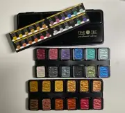 FINETEC Pearlescent Colors Artist Mica Shimmering Watercolor Set of 24
