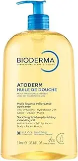BIODERMA Atoderm Cleansing Shower Oil - Ultra-Nourishing Body Wash for Very Dry Sensitive Skin - Soothes Discomfort, 1L