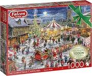 Jumbo 11308 Falcon The Christmas Carousel 2 x 1,000. Free 1,000 Piece Puzzle