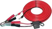 12V Alligator Clip Fuse Cable with O Eylet Ring Terminals Battery 12-24V Power Cord,30A Crocodile Clamps 6FT Length