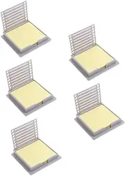 SHINEOFI 5 Sets Abs Business Card Holder Organizer Note Pad Storage Card Box for Office
