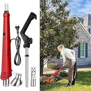 QCLUEU 2000W Electric Weed Burner, Heat Gun, 60-650℃ Strong Weed Killer Tool Thermal Weeding Stick, Environmental Protection Weed Burner, Bare Flameless Tools