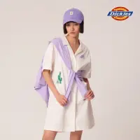 在飛比找momo購物網優惠-【Dickies】女款米白色精美塗鴉刺繡襯衫式連身裙｜DK0