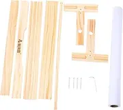 TOYANDONA 1 Set Roll Painting Roll Paper Easel Chalk Pens Whiteboard Document Organiser Drawing Craft Rack Tabletop Art-to-go Table Easel Light up Tracing Pad Chart Easel Stand Wood