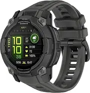 VeveXiao Breathable Sport Band Compatible With Garmin Instinct 3 solar 50mm Strap, 26mm Quick Release Sport Silicone Bracelet Watch Strap instinct 3 Amoled 50mm Replacement Bands (inkiness), Medium,