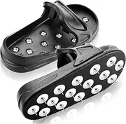 Cutecrop 1 Pair Sharp Spiked Style Shoes for Epoxy Resin Coatings X Large Epoxy Spiked Shoes for Safe Walking on Floor Leveling Compounds, Black