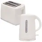 Westinghouse Electric Tea/Coffee Water Kettle 1.7L & 2 Slice Toaster White Set
