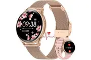 1.27" Women's Smart Watch with Calls, 150+ Sports Support, Heart Rate, Sleep SpO2 Monitor, Menstrual Cycle Tracker, IP68, iOS Android Compatible(Gold)