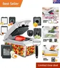 Vegetable Chopper（Upgraded, 9-in-1 Onion Chopper,Mandolin Slicer with Peeler,...