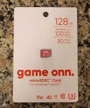 Game Onn 128 GB microSDXC U3 Memory Card for Nintendo Switch - NEW