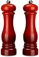 Echtwerk 2-Piece Spice Mill Set, Salt and Pepper Mill Made of high-Quality ABS Plastic, Ceramic Grinder, Manual Mill, Ideal for Spices Such as Pepper, Salt and Chilli, red, 21 cm