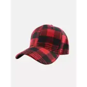 Plaid Adjustable Cotton Baseball Cap