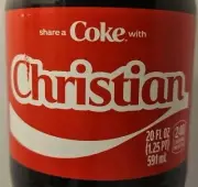 Share A Coke With Christian 2025 Personalized Limited Edition Coca Cola Bottle