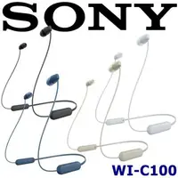 在飛比找森森購物網優惠-SONY WI-C100 入門級 25小時長續航 防潑濺 頸