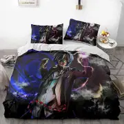 o536 Reincarnated- Slime -Anime- Duvet Cover Set - 3D Digital -Print -Ultra-Soft Microfiber, 3 Piece- Bedding Set with Zipper -Closure,- Includes- 1 C