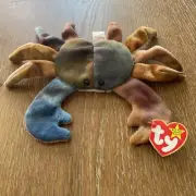 RARE TY Beanie Baby CLAUDE The Crab RETIRED 1996 MINT condition.