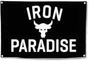 Iron Paradise Flag Outdoor Indoor Decorations Banner 3x5 ft Fade Resistant Flag for Yard House Party Home