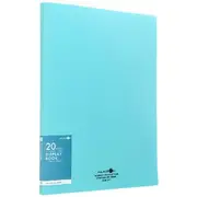 Aqua Drops Display Book A4 20 Pockets Vivid Teal