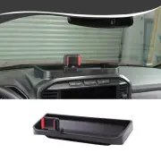 Center Console Dashboard Phone Holder Storage Box Tray For Ford F150 2021+ Black