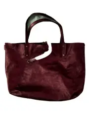 TIFFANY & CO. SUEDE & METALLIC PURPLE REVERSIBLE HOBO SLOUCHY TOTE BAG W/WALLET