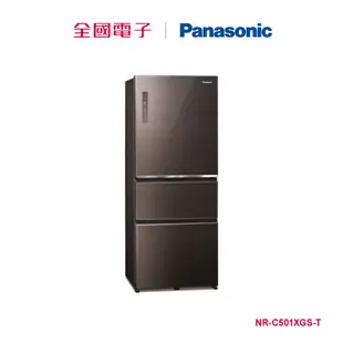 Panasonic500L三門玻璃變頻冰箱棕 NR-C501XGS-T 【全國電子】