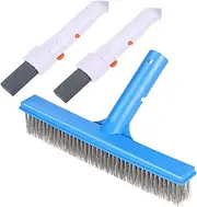 Pool Brush Kit Includes Pumice Stones with Handle Stainless Steel Pool Brush to Remove Rust Stain Spot in Concrete Plaster Pool Spa Calcium Deposit on Pool Tile