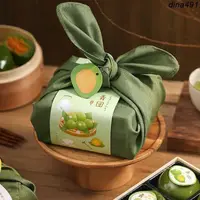 在飛比找蝦皮商城精選優惠-熱銷︱青團包裝青團包裝盒 綠色方巾裝飾 綠豆冰糕蛋黃酥盒 點